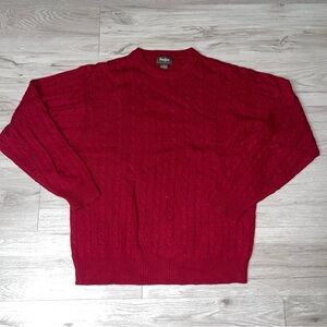 Nieman Marcus Exclusive Cable Knit Cashmere Sweater L Preppy Cabincore Luxury